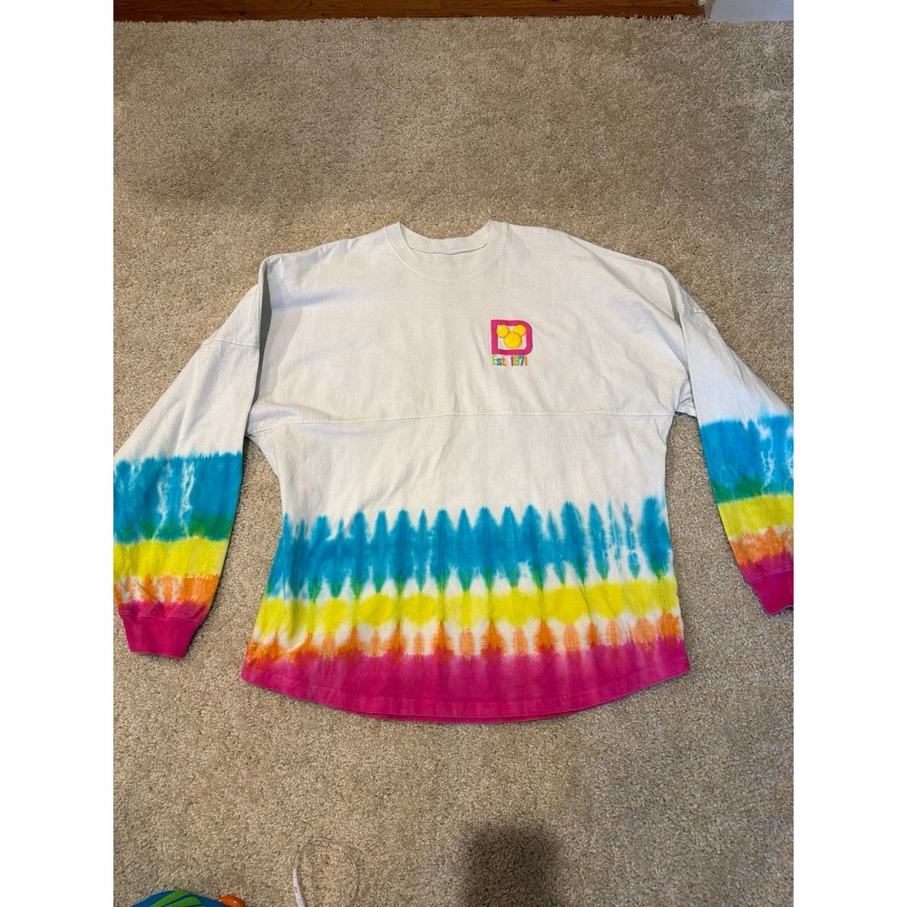 Disney World Rainbow Tie Dye Spirit Jersey Mens XL Walt Disney World Citrus Logo